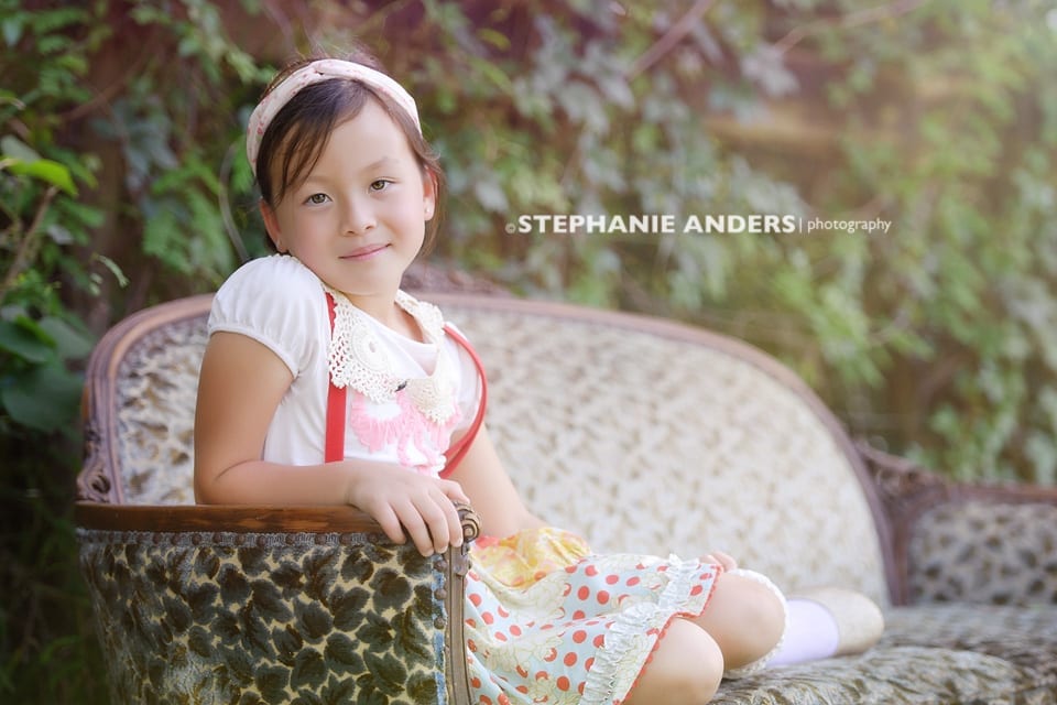cute girl in chair, shot on location at Rustic Farms in Jupiter Florida