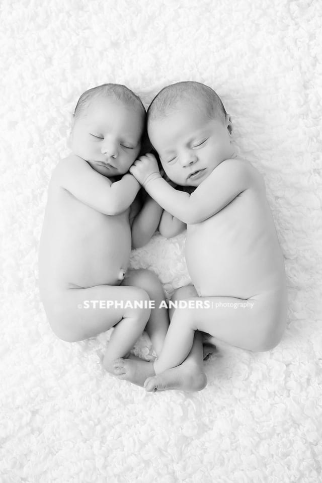 black and white twin photography