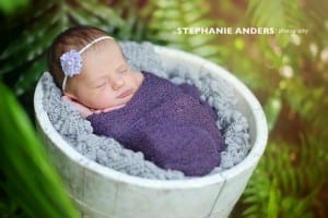 baby girl outdoor bucket purple wrap