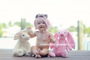 baby photo dock stuffed animals