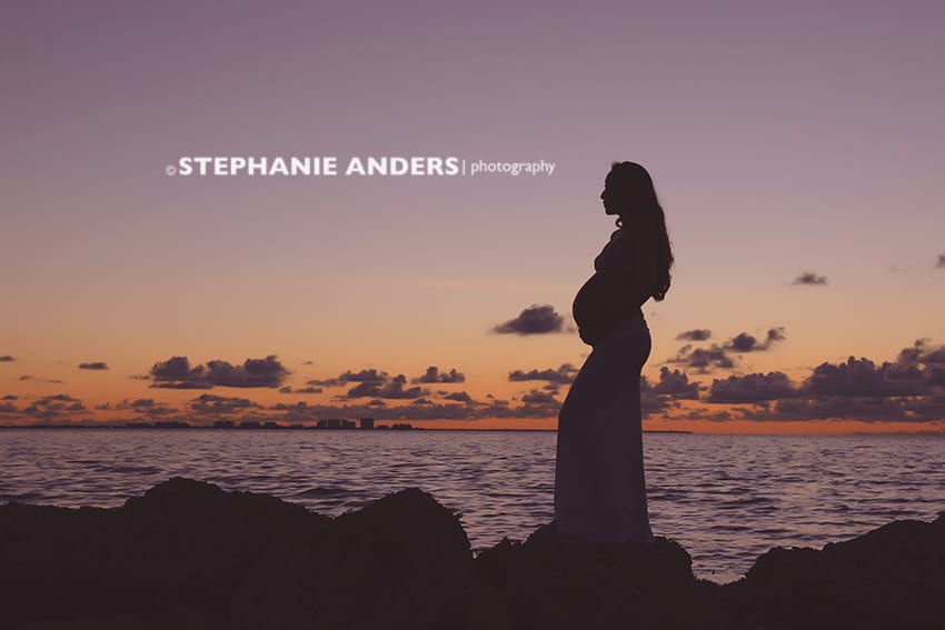 maternity photography silhouette miami