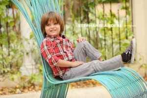 miami family photographer little boy blue chair