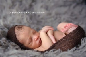 newborn photography baby boy grey blanket