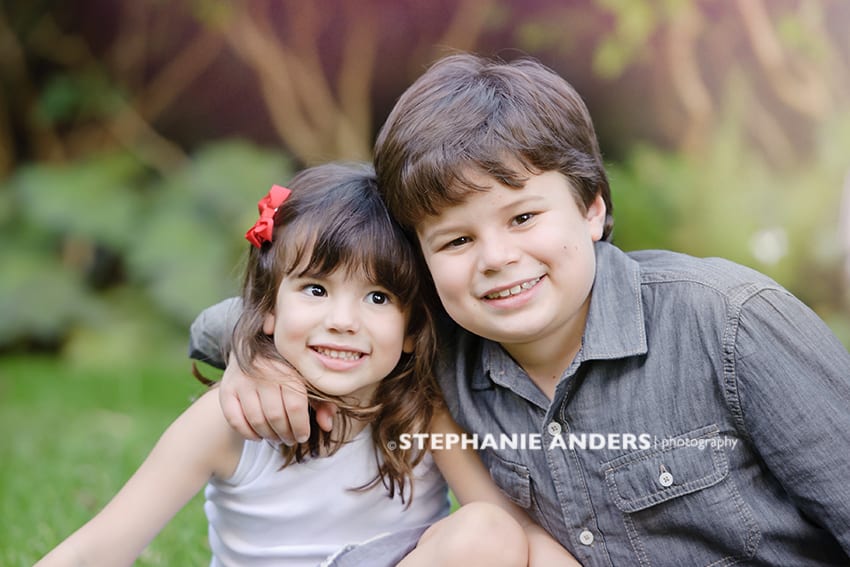 outdoor family photography miami brother sister