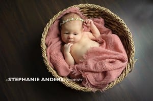 baby girl basket photo