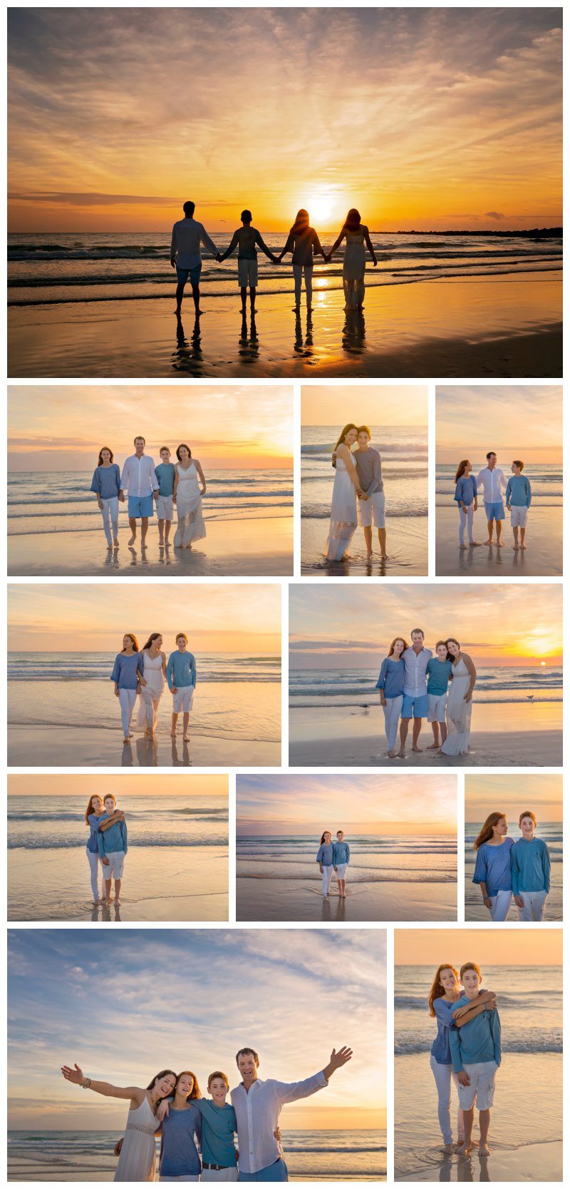 family photoshoot at the beach