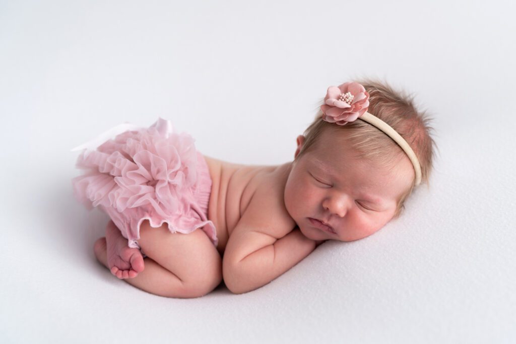 newborn girl in tutu